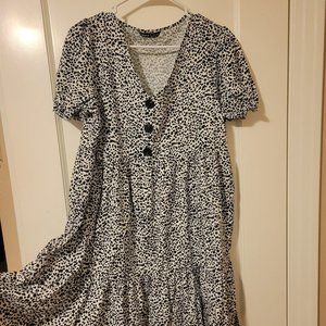 White Dress with black polka dots from SHEIN
